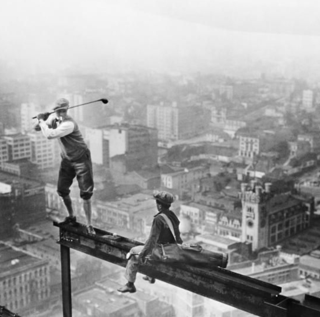 That golf ball nailed someone on the head 100 ft below